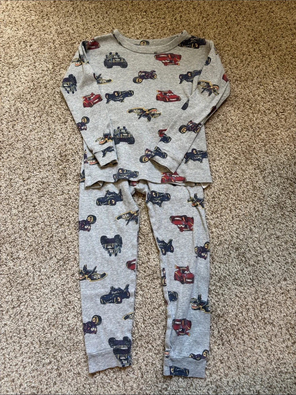 Baby Gap DC Vehicles Gray 100% Organic Cotton Pajama Set Size 4 | Batman |